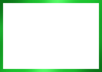 Obraz premium Glowing green rectangle frame. Shiny green border frame. Christmas card frame