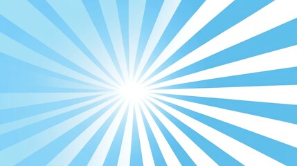 Fototapeta premium Abstract Blue And White Radiating Sunburst Design