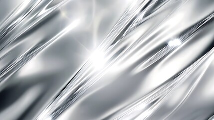 27. A luminous silver background with abstract streaks of light crossing diagonally