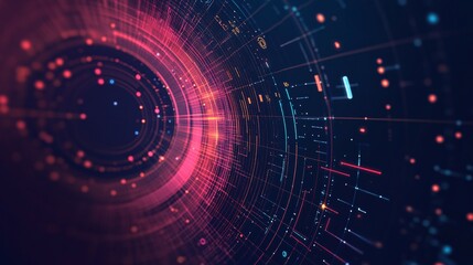 Obraz premium Abstract Digital Network Data Visualization