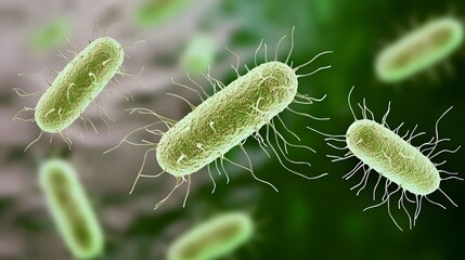 of bacteria on a surface, overlaid with an image of sanitation practices, emphasizing hygiene efforts. | [Bacteria]:[Epidemic] 