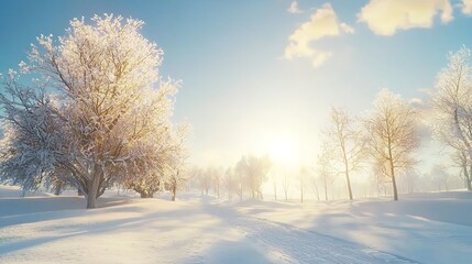 Obraz premium Winter Snow Landscape.