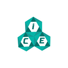 ICE creative minimalist letter logo. ICE unique vector initials alphabet letter logo designICE creative minimalist letter logo. ICE unique vector initials alphabet letter logo design