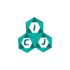 Obraz premium ICJ creative minimalist letter logo. ICJ unique vector initials alphabet letter logo designICJ creative minimalist letter logo. ICJ unique vector initials alphabet letter logo design