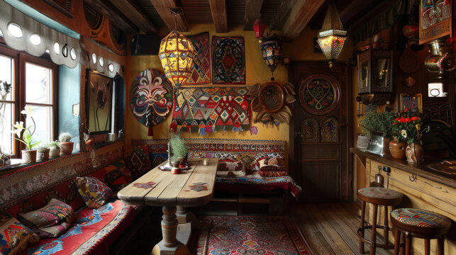 restaurant, cafe in Russian style,.  