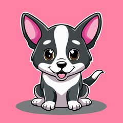 Editable Adorable Puppies: Playful and Furry Dog Vector Illustration with Creative, Colorful, and Trendy Design Elements EPS JPG