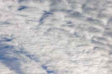 White clouds on soft sunlight and sky background at morning time
