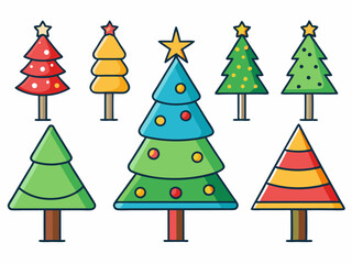 Collection of Coniferous Trees with Lush Green Textures