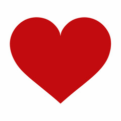 red heart isolated on white