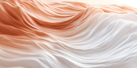 Polar dawn abstract with copper frost waves