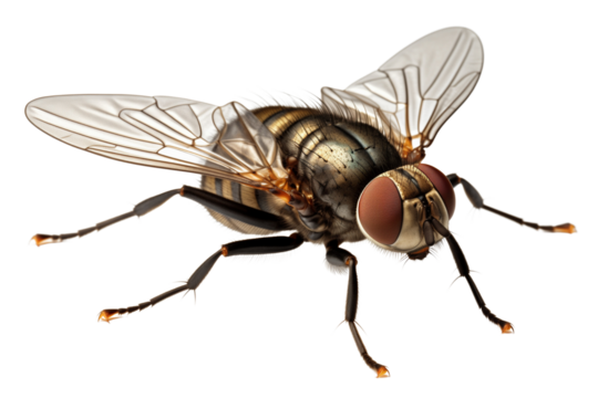 A fly, isolated on transparent background. 
