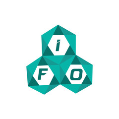Fototapeta premium IFO creative minimalist letter logo. IFO unique vector initials alphabet letter logo design