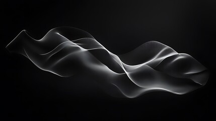 23. A dark black background with abstract wave patterns for an elegant feel