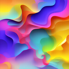 Liquid gradient mesh. Abstract wavy background. Color blend. Modern blurred texture. Liquid vibrant color flow. Template for posters, ad banners, brochures, flyers, covers. 8k quality. generative AI