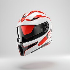 3D gaming helmet on a Full white background