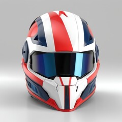 3D gaming helmet on a Full white background