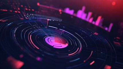 Obraz premium Abstract Digital Data Visualization Interface Design