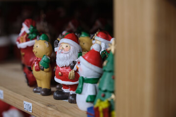 A variety of New Year's toys in the store