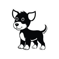 A cute rufus baby dog vector illustration