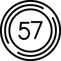 Fifty seven Icon