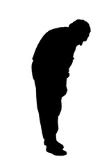 Man looking for a thing he has lost