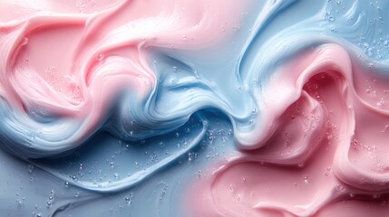 Abstract ice cream swirl patterns in muted pastel tones, soft and elegant textures for modern designs.