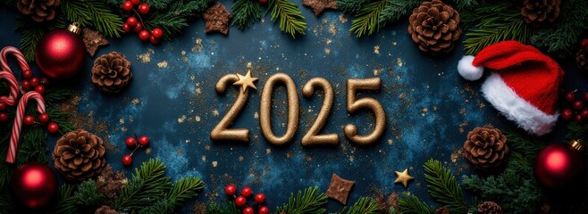 New year's celebration 2025 festive decor holiday
