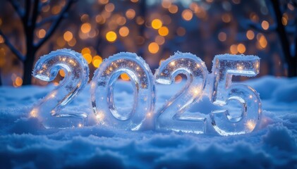 New year 2025 celebration winter wonderland photo