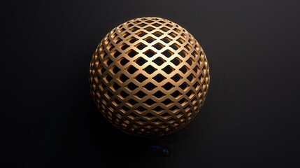 Symbolic Visual Concept. Intricate Geometric Sphere with Radiant Core and Unique Patterns, Perfect for Decorative Backgrounds and Contemporary Designs in Various Projects