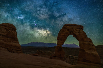 Delicate Arch and Milky Way Core