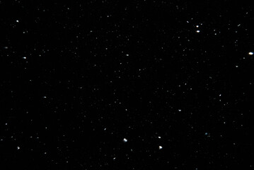 Sparkling snow snowdrifts close-up, perfect as a winter season white background or texture on black background