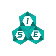 ISE creative minimalist letter logo. ISE unique vector initials alphabet letter logo design