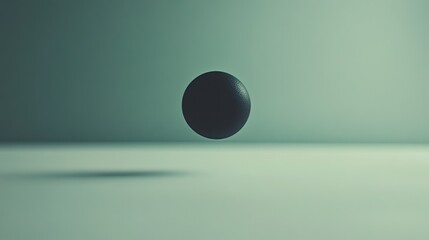 A matte-finished ping pong ball levitating mid-air on a crisp white backdrop with sharp details.