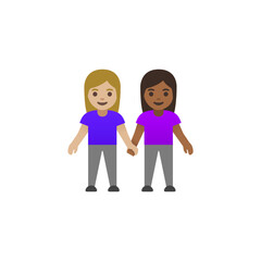 Two Women Holding Hands Emoji

