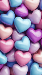 Fototapeta premium colorfull hearted shaped jelly beans