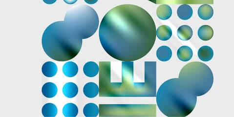 Triangles, circles, squares, rectangles design. Vector Illustration For Wallpaper, Banner, Background, Card, Book Illustration, landing page