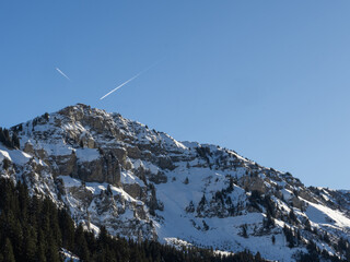 roche parstire en beaufortain, secteur arêches en hiver