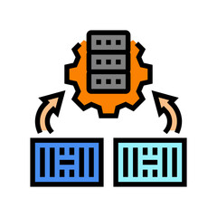 container orchestration data center color icon vector. container orchestration data center sign. isolated symbol illustration