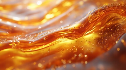 Smooth amber syrup texture with gradient transitions