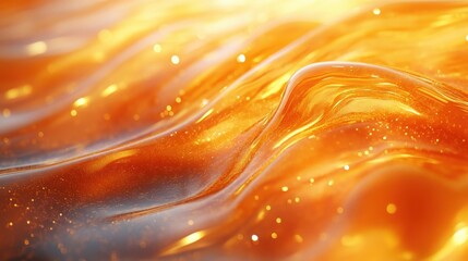 Golden amber syrup with smooth gradient texture