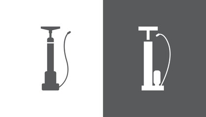 Bicycle pump set icon design isolated on white background