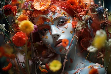 Fototapete Rund carnival mask on girl © juststock22