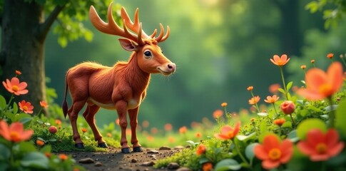 Detailansicht Frauenhaarmoos Polytrichaceae mit Schneckenschleim, flora, fauna