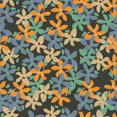 Beautiful Flower Pattern, Floral Seamless Digital Design,Watercolor Textile Allover Abstract Design.On Background