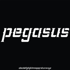 Obraz premium modern, futuristic modern geometric font