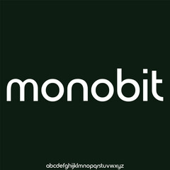 8bit modern font display vector alphabet set