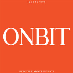 ONBIT, 8 BIT FONT VECTOR DISPLAY FONT ALPHABET TYPE