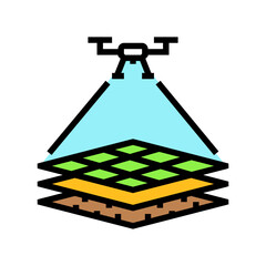 surveying tool unmanned aerial vehicle color icon vector. surveying tool unmanned aerial vehicle sign. isolated symbol illustration