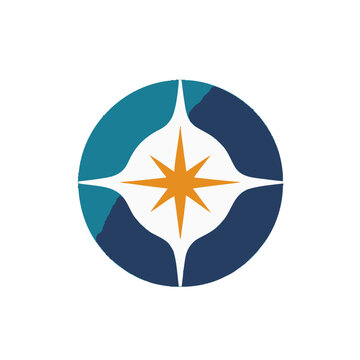 compass icon vector logo