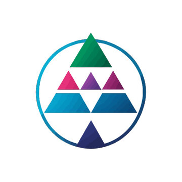 abstract triangle logo design